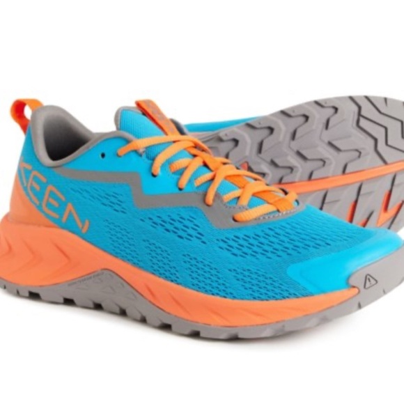 Keen (NWT) Men's Athletic Running Trail Shoes - Blue and Orange, Size 10 - Picture 5 of 10